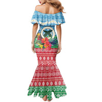 Personalised Sanma Joyeux Noel Family Matching Mermaid Dress and Hawaiian Shirt Proud To Be a Ni-Van Sand Drawing Art LT9 - Polynesian Pride