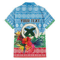 Personalised Sanma Joyeux Noel Family Matching Off The Shoulder Long Sleeve Dress and Hawaiian Shirt Proud To Be a Ni-Van Sand Drawing Art LT9 - Polynesian Pride