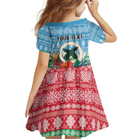 Personalised Sanma Joyeux Noel Family Matching Off Shoulder Short Dress and Hawaiian Shirt Proud To Be a Ni-Van Sand Drawing Art LT9 - Polynesian Pride
