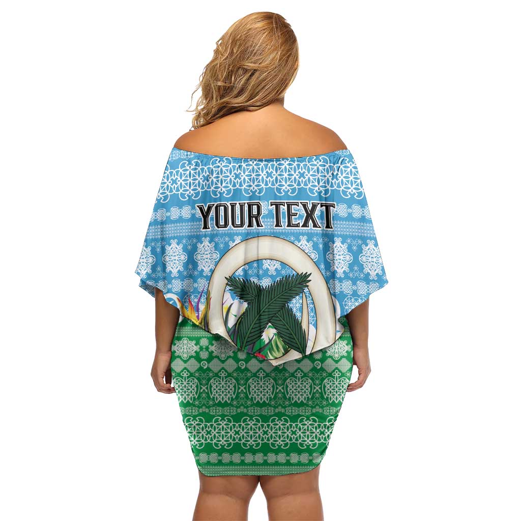 Personalised Sanma Joyeux Noel Family Matching Off Shoulder Short Dress and Hawaiian Shirt Proud To Be a Ni-Van Sand Drawing Art LT9 - Polynesian Pride