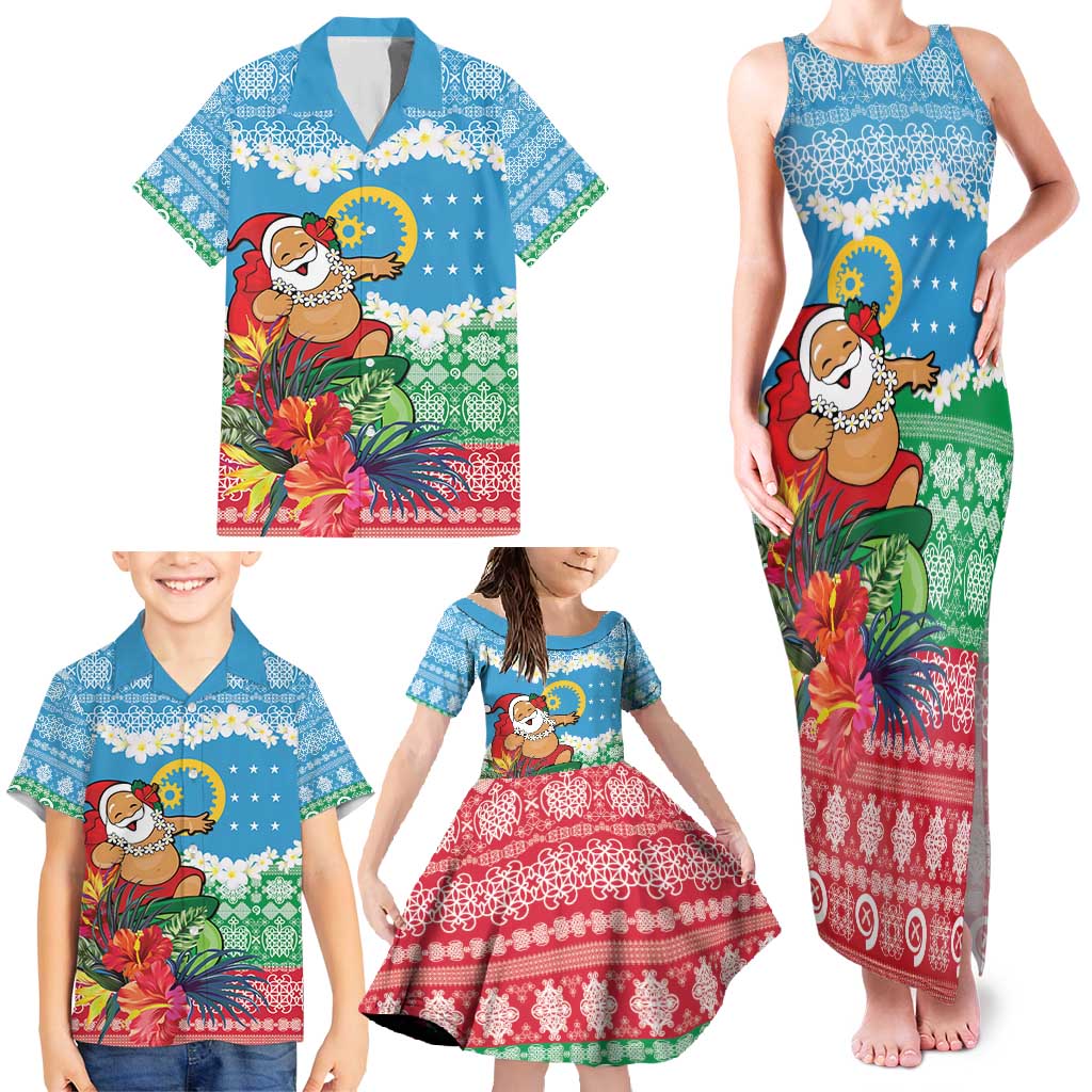 Personalised Sanma Joyeux Noel Family Matching Tank Maxi Dress and Hawaiian Shirt Proud To Be a Ni-Van Sand Drawing Art LT9 - Polynesian Pride