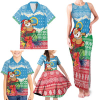 Personalised Sanma Joyeux Noel Family Matching Tank Maxi Dress and Hawaiian Shirt Proud To Be a Ni-Van Sand Drawing Art LT9 - Polynesian Pride