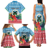 Personalised Sanma Joyeux Noel Family Matching Tank Maxi Dress and Hawaiian Shirt Proud To Be a Ni-Van Sand Drawing Art LT9 - Polynesian Pride