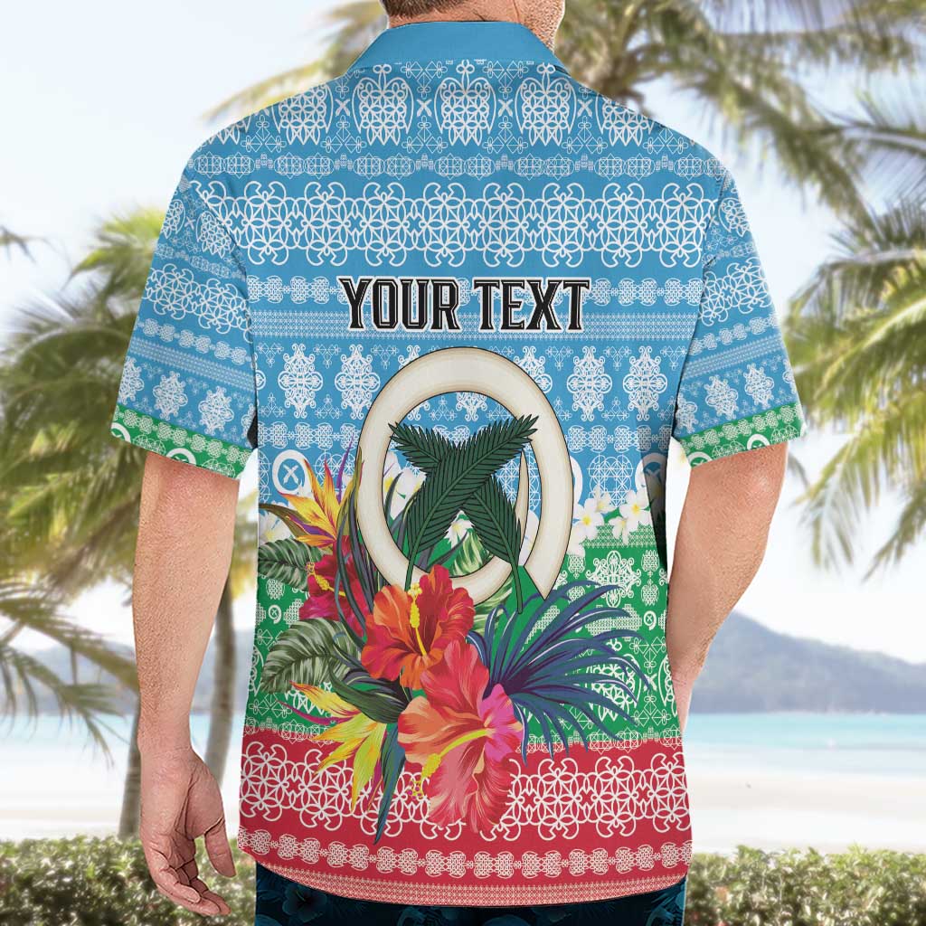 Personalised Sanma Joyeux Noel Hawaiian Shirt Proud To Be a Ni-Van Sand Drawing Art - Polynesian Pride