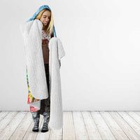 Personalised Sanma Joyeux Noel Hooded Blanket Proud To Be a Ni-Van Sand Drawing Art - Polynesian Pride