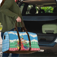 Personalised Sanma Joyeux Noel Travel Bag Proud To Be a Ni-Van Sand Drawing Art - Polynesian Pride
