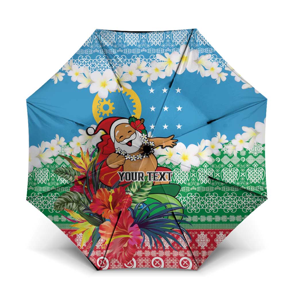 Personalised Sanma Joyeux Noel Umbrella Proud To Be a Ni-Van Sand Drawing Art LT9 One Size Folded 11.42 inch Opened Diameter 37.4 inch Blue - Polynesian Pride