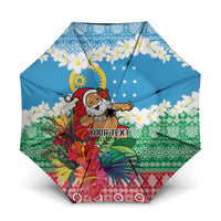 Personalised Sanma Joyeux Noel Umbrella Proud To Be a Ni-Van Sand Drawing Art LT9 One Size Folded 11.42 inch Opened Diameter 37.4 inch Blue - Polynesian Pride