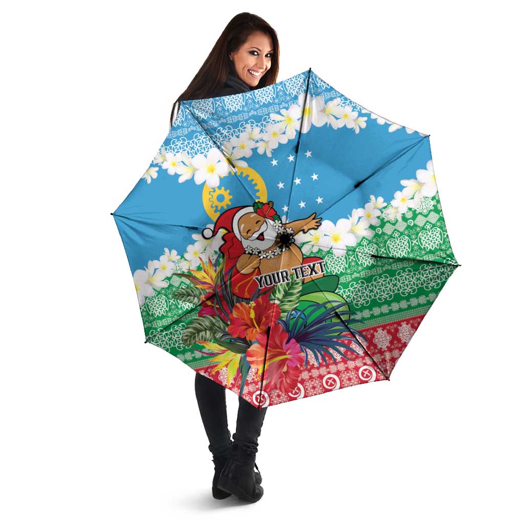 Personalised Sanma Joyeux Noel Umbrella Proud To Be a Ni-Van Sand Drawing Art LT9 - Polynesian Pride