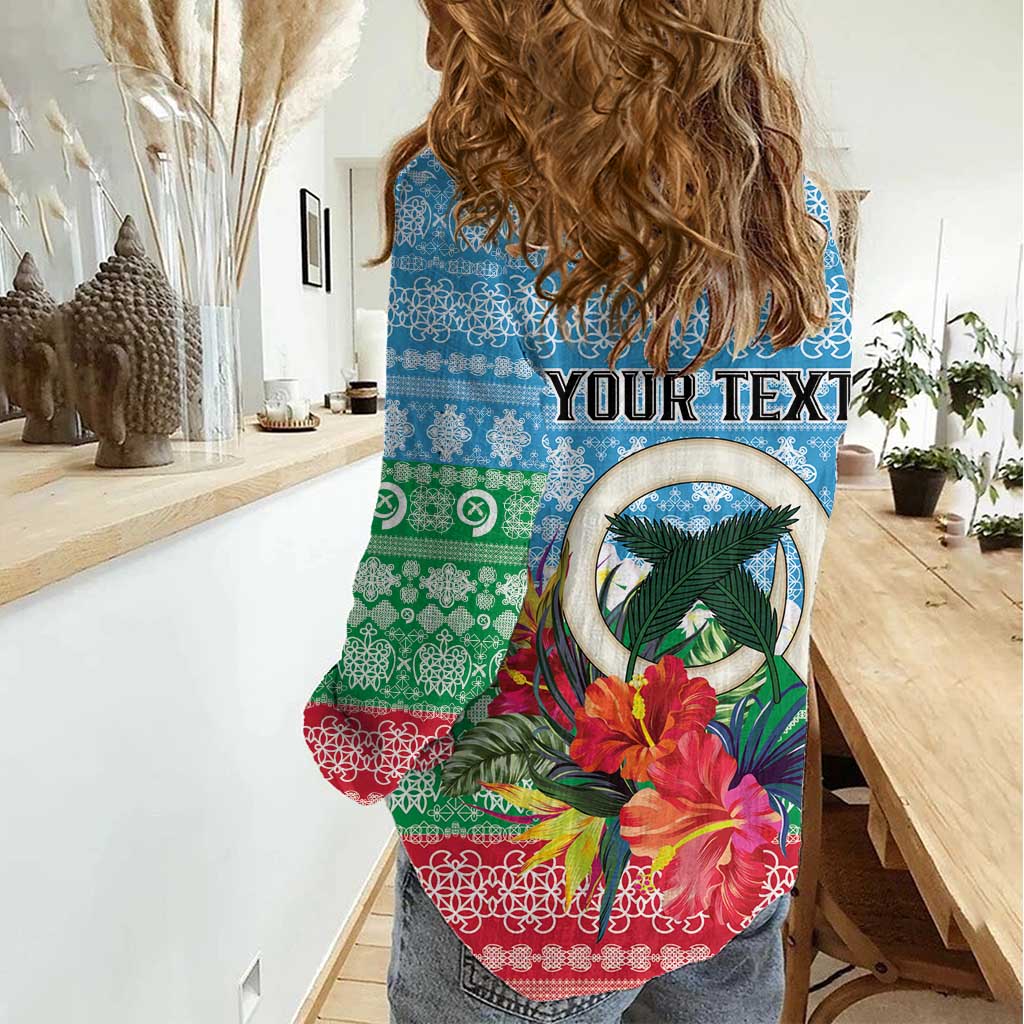Personalised Sanma Joyeux Noel Women Casual Shirt Proud To Be a Ni-Van Sand Drawing Art - Polynesian Pride