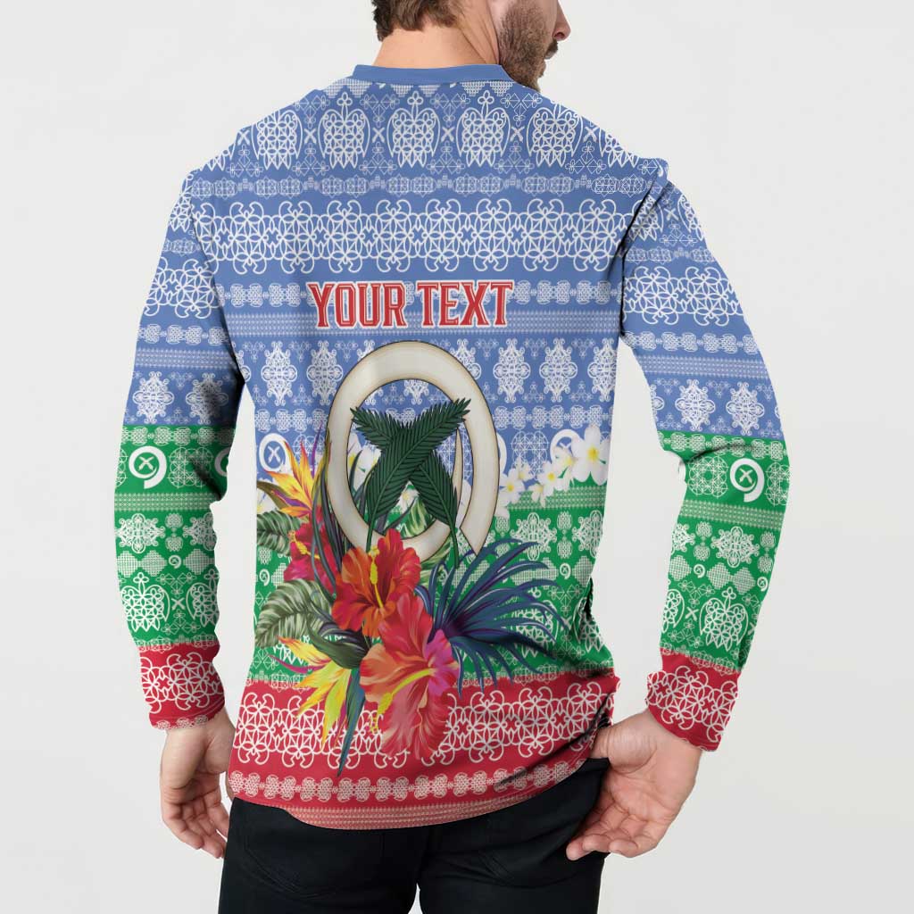 Personalised Shefa Joyeux Noel Button Sweatshirt Proud To Be a Ni-Van Sand Drawing Art - Polynesian Pride