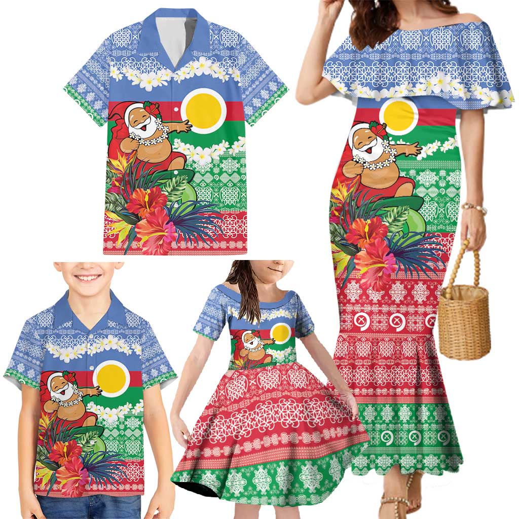 Personalised Shefa Joyeux Noel Family Matching Mermaid Dress and Hawaiian Shirt Proud To Be a Ni-Van Sand Drawing Art LT9 - Polynesian Pride