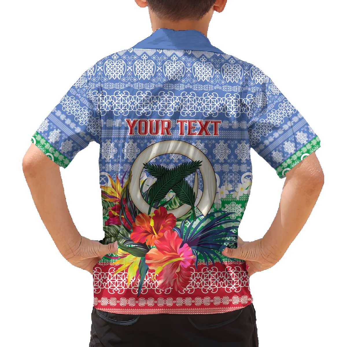 Personalised Shefa Joyeux Noel Family Matching Off The Shoulder Long Sleeve Dress and Hawaiian Shirt Proud To Be a Ni-Van Sand Drawing Art LT9 - Polynesian Pride