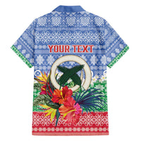 Personalised Shefa Joyeux Noel Family Matching Off The Shoulder Long Sleeve Dress and Hawaiian Shirt Proud To Be a Ni-Van Sand Drawing Art LT9 - Polynesian Pride
