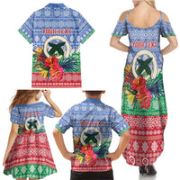 Personalised Shefa Joyeux Noel Family Matching Summer Maxi Dress and Hawaiian Shirt Proud To Be a Ni-Van Sand Drawing Art LT9 - Polynesian Pride