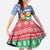 Personalised Shefa Joyeux Noel Kid Short Sleeve Dress Proud To Be a Ni-Van Sand Drawing Art - Polynesian Pride