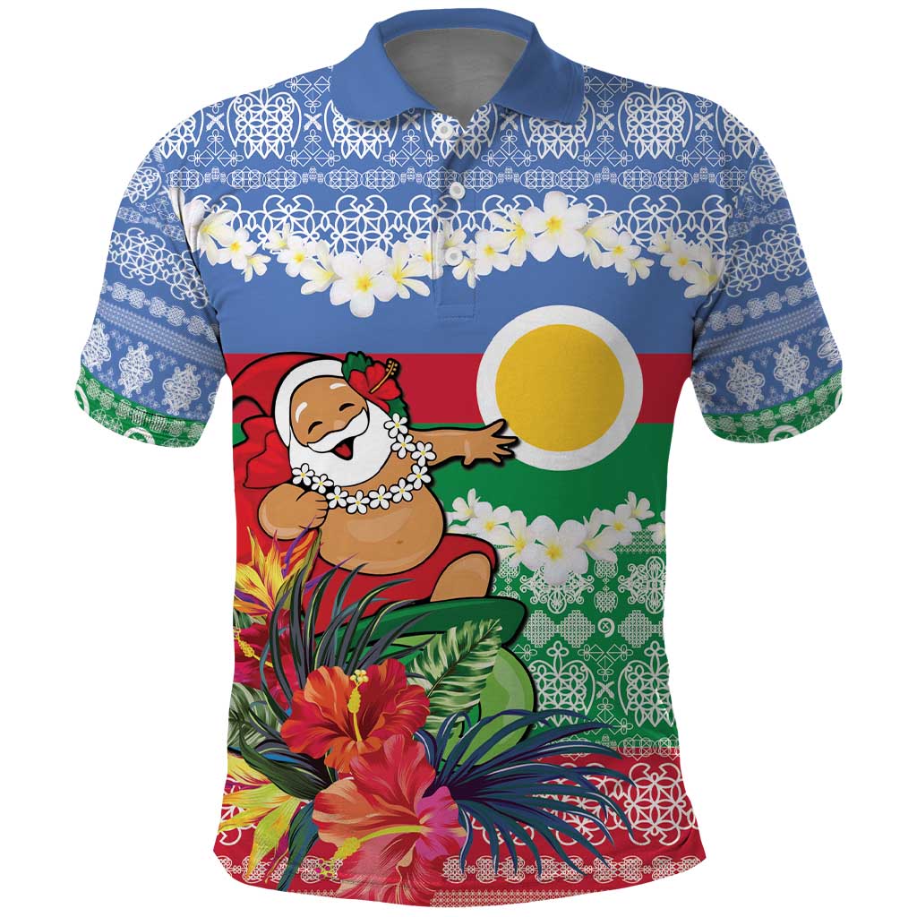 Personalised Shefa Joyeux Noel Polo Shirt Proud To Be a Ni-Van Sand Drawing Art - Polynesian Pride