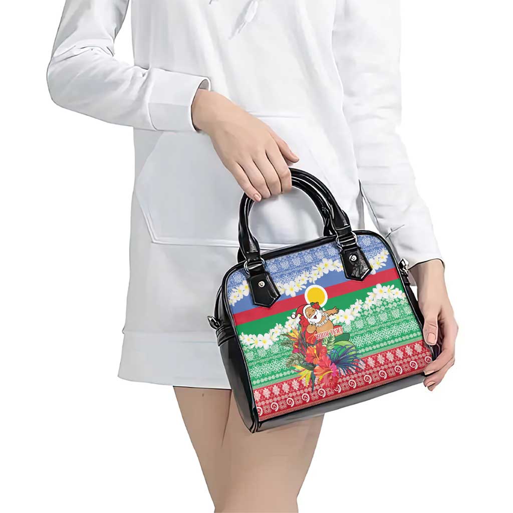 Personalised Shefa Joyeux Noel Shoulder Handbag Proud To Be a Ni-Van Sand Drawing Art - Polynesian Pride