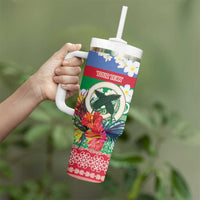 Personalised Shefa Joyeux Noel Tumbler With Handle Proud To Be a Ni-Van Sand Drawing Art LT9 - Polynesian Pride