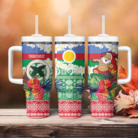 Personalised Shefa Joyeux Noel Tumbler With Handle Proud To Be a Ni-Van Sand Drawing Art LT9 - Polynesian Pride