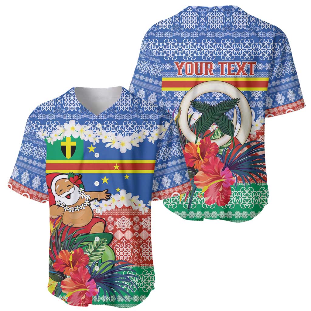Personalised Tafea Joyeux Noel Baseball Jersey Proud To Be a Ni-Van Sand Drawing Art - Polynesian Pride