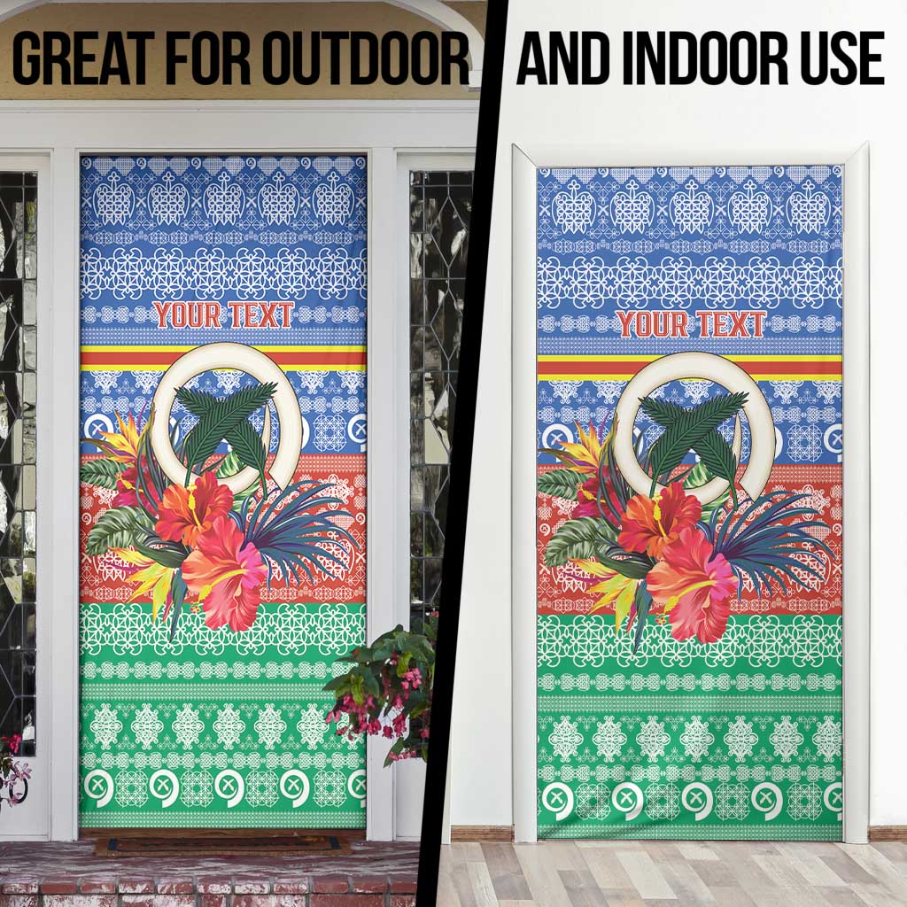 Personalised Tafea Joyeux Noel Door Cover Proud To Be a Ni-Van Sand Drawing Art - Polynesian Pride