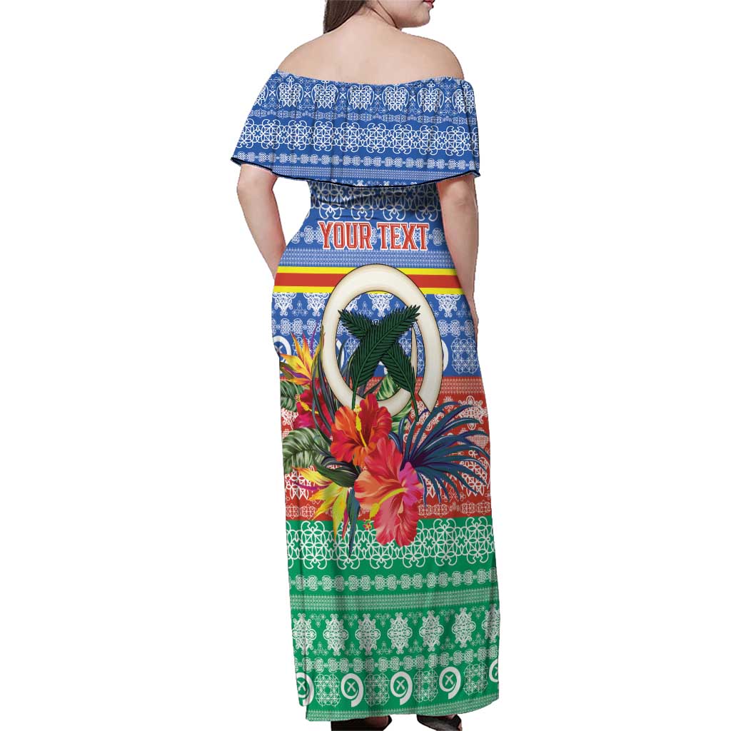 Personalised Tafea Joyeux Noel Family Matching Off Shoulder Maxi Dress and Hawaiian Shirt Proud To Be a Ni-Van Sand Drawing Art LT9 - Polynesian Pride