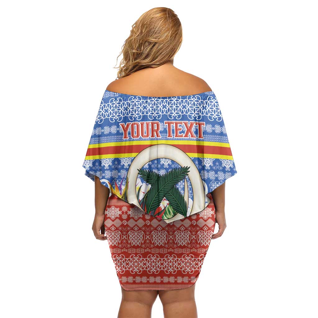 Personalised Tafea Joyeux Noel Family Matching Off Shoulder Short Dress and Hawaiian Shirt Proud To Be a Ni-Van Sand Drawing Art LT9 - Polynesian Pride