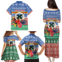 Personalised Tafea Joyeux Noel Family Matching Puletasi and Hawaiian Shirt Proud To Be a Ni-Van Sand Drawing Art LT9 - Polynesian Pride