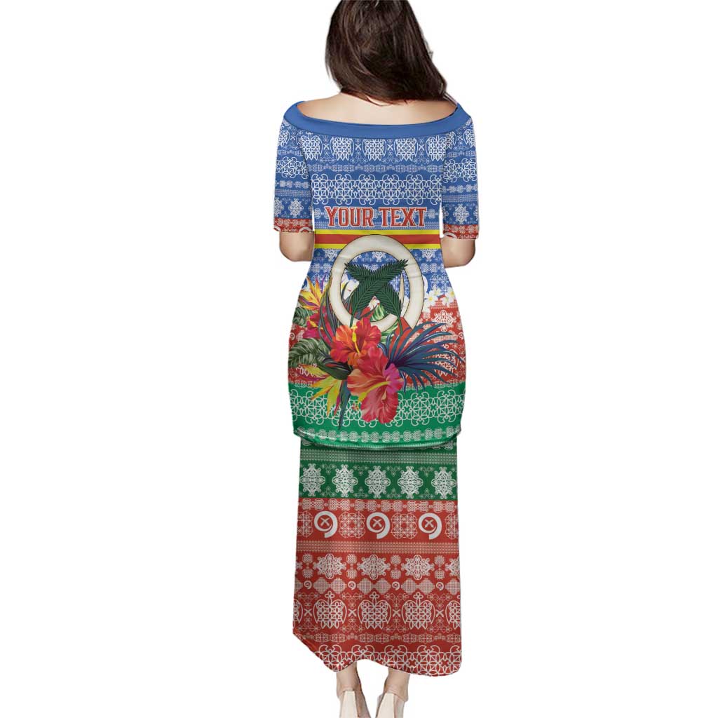 Personalised Tafea Joyeux Noel Family Matching Puletasi and Hawaiian Shirt Proud To Be a Ni-Van Sand Drawing Art LT9 - Polynesian Pride