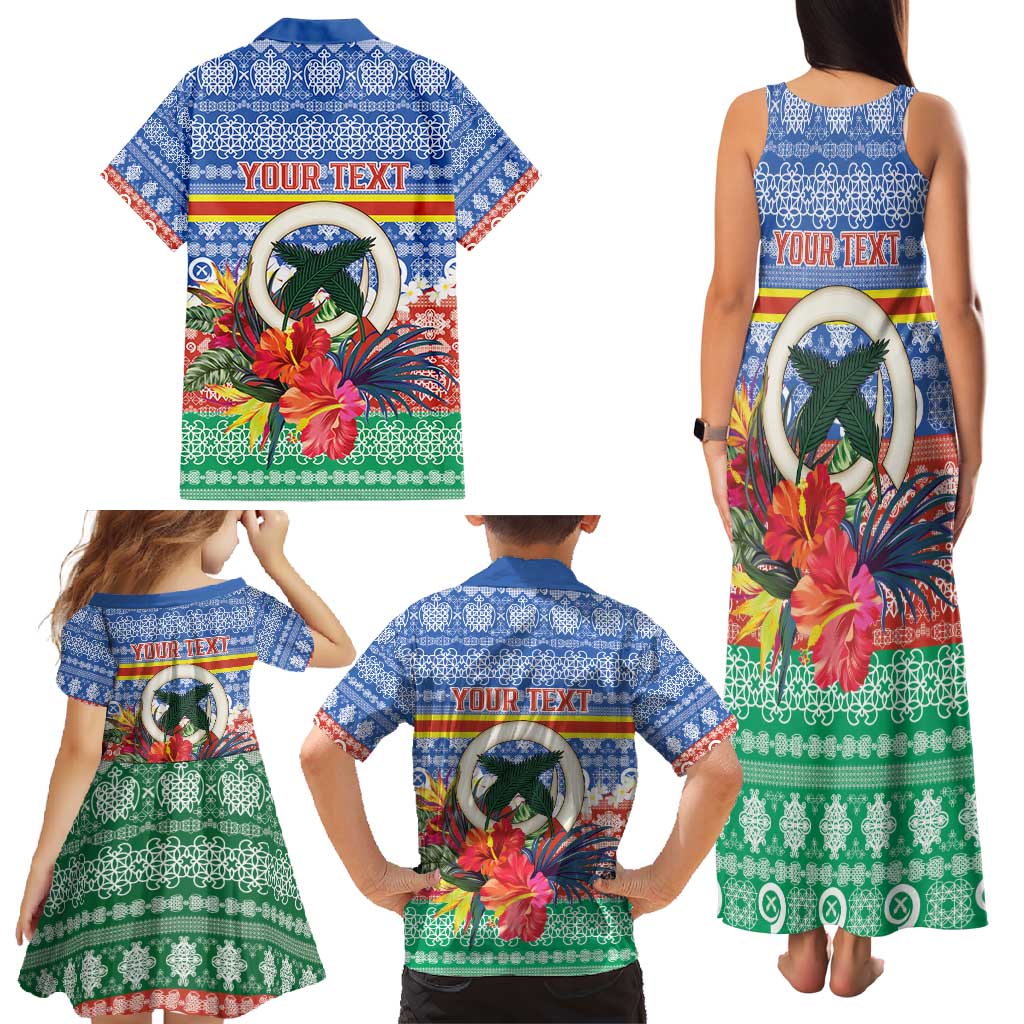 Personalised Tafea Joyeux Noel Family Matching Tank Maxi Dress and Hawaiian Shirt Proud To Be a Ni-Van Sand Drawing Art LT9 - Polynesian Pride
