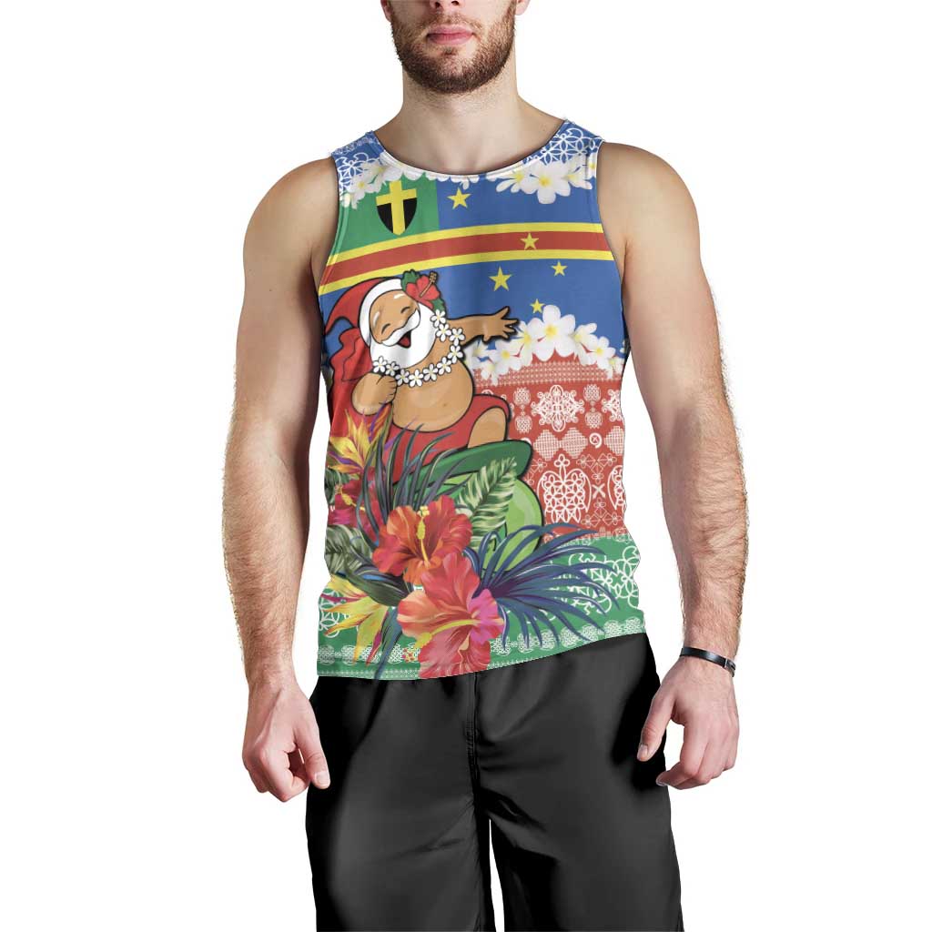 Personalised Tafea Joyeux Noel Men Tank Top Proud To Be a Ni-Van Sand Drawing Art - Polynesian Pride