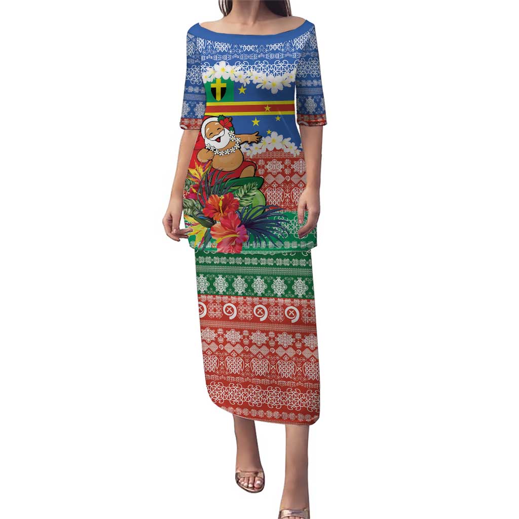Personalised Tafea Joyeux Noel Puletasi Proud To Be a Ni-Van Sand Drawing Art - Polynesian Pride