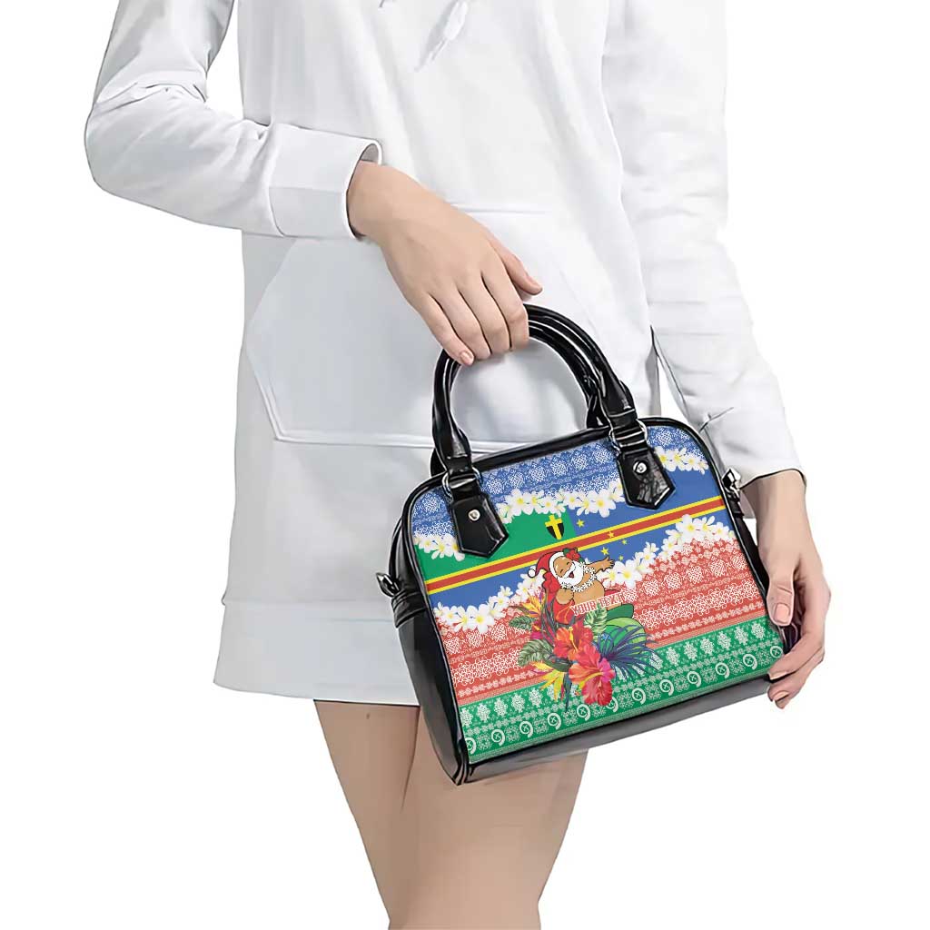 Personalised Tafea Joyeux Noel Shoulder Handbag Proud To Be a Ni-Van Sand Drawing Art - Polynesian Pride