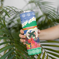 Personalised Tafea Joyeux Noel Skinny Tumbler Proud To Be a Ni-Van Sand Drawing Art - Polynesian Pride