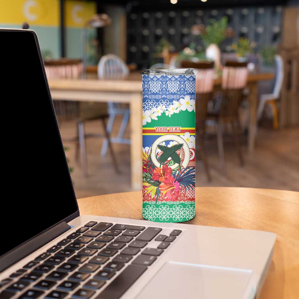 Personalised Tafea Joyeux Noel Skinny Tumbler Proud To Be a Ni-Van Sand Drawing Art - Polynesian Pride