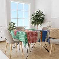 Personalised Tafea Joyeux Noel Tablecloth Proud To Be a Ni-Van Sand Drawing Art - Polynesian Pride