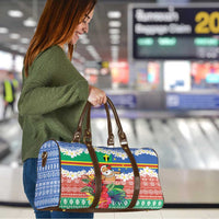 Personalised Tafea Joyeux Noel Travel Bag Proud To Be a Ni-Van Sand Drawing Art - Polynesian Pride