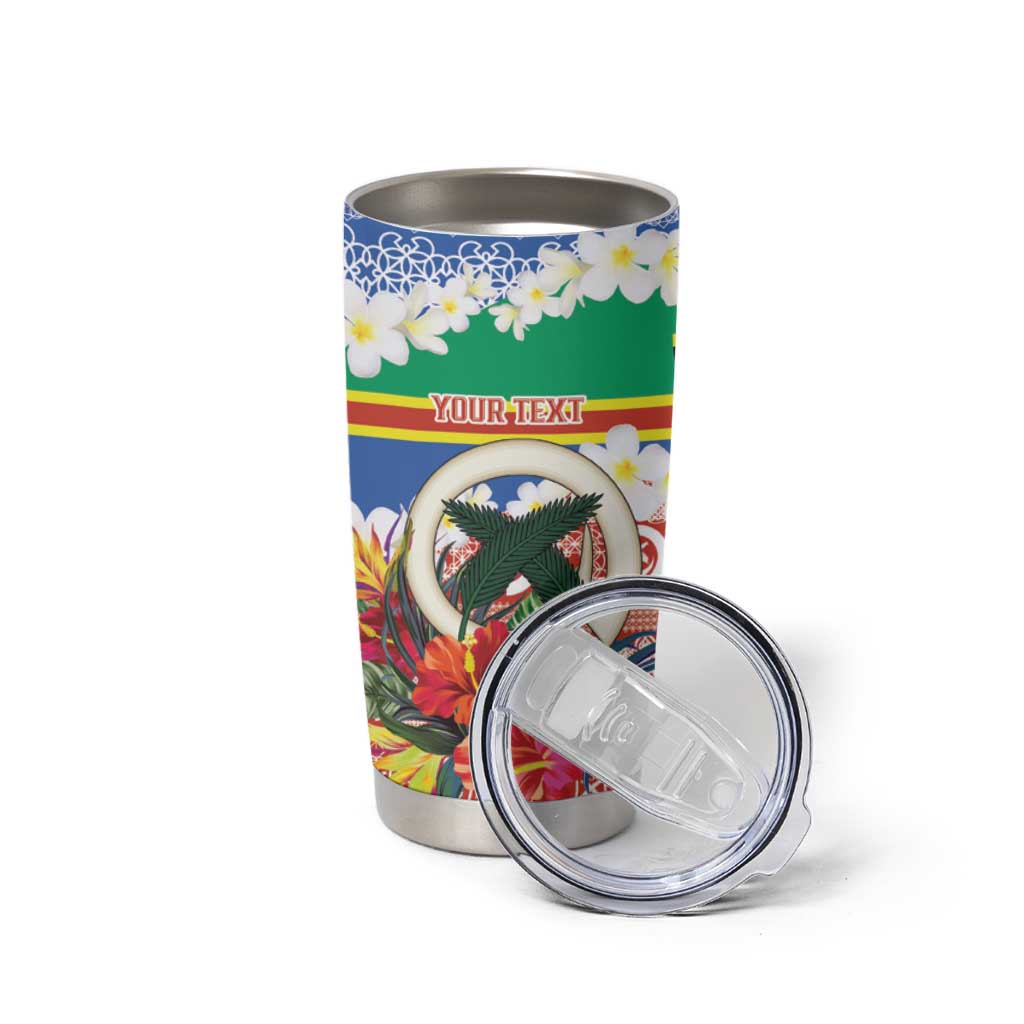 Personalised Tafea Joyeux Noel Tumbler Cup Proud To Be a Ni-Van Sand Drawing Art - Polynesian Pride