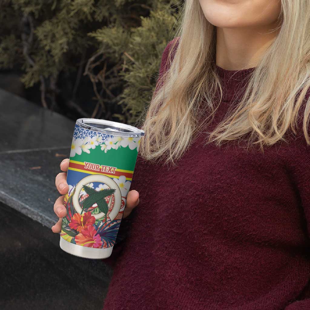 Personalised Tafea Joyeux Noel Tumbler Cup Proud To Be a Ni-Van Sand Drawing Art - Polynesian Pride