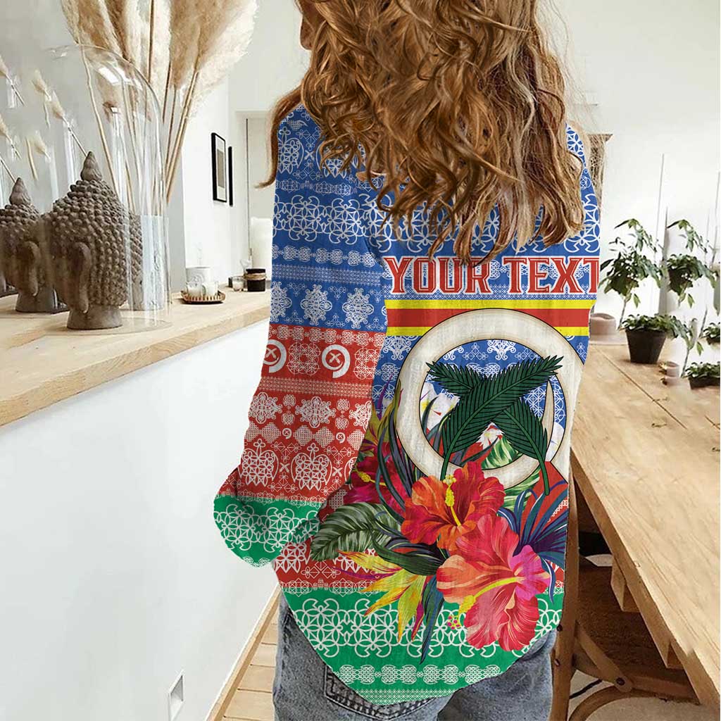 Personalised Tafea Joyeux Noel Women Casual Shirt Proud To Be a Ni-Van Sand Drawing Art - Polynesian Pride