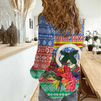 Personalised Tafea Joyeux Noel Women Casual Shirt Proud To Be a Ni-Van Sand Drawing Art - Polynesian Pride