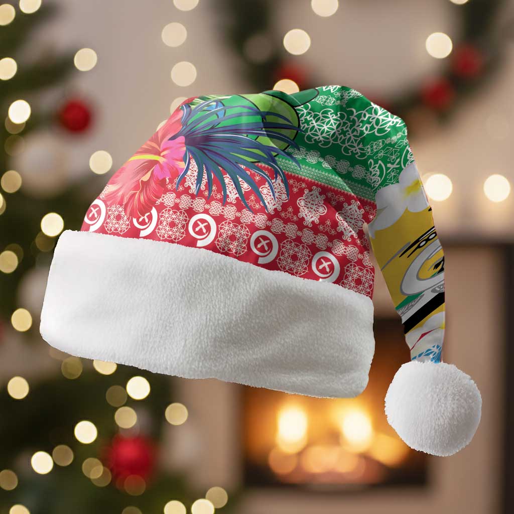 Personalised Torba Joyeux Noel Christmas Santa Hat Proud To Be a Ni-Van Sand Drawing Art - Polynesian Pride