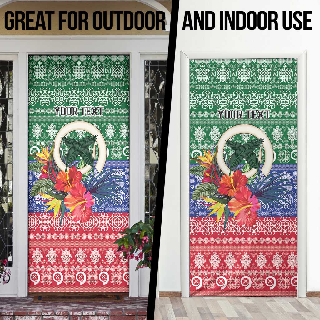 Personalised Torba Joyeux Noel Door Cover Proud To Be a Ni-Van Sand Drawing Art - Polynesian Pride