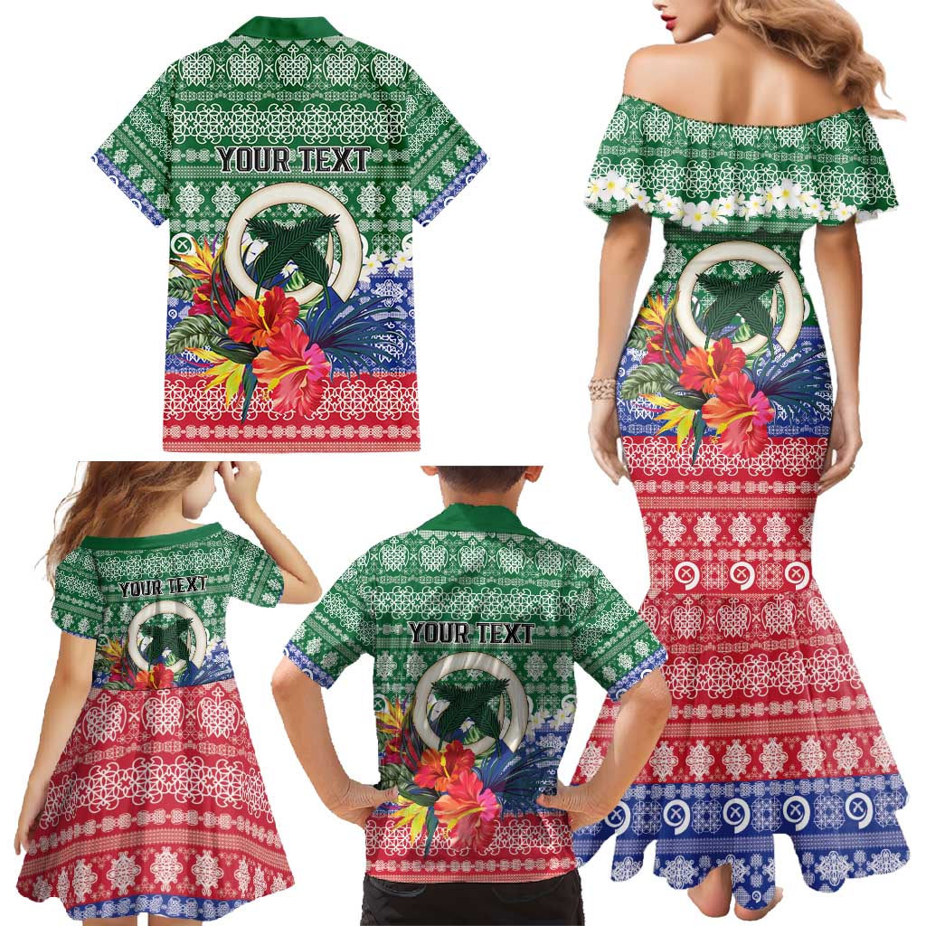 Personalised Torba Joyeux Noel Family Matching Mermaid Dress and Hawaiian Shirt Proud To Be a Ni-Van Sand Drawing Art LT9 - Polynesian Pride