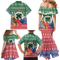 Personalised Torba Joyeux Noel Family Matching Mermaid Dress and Hawaiian Shirt Proud To Be a Ni-Van Sand Drawing Art LT9 - Polynesian Pride