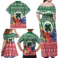 Personalised Torba Joyeux Noel Family Matching Off Shoulder Maxi Dress and Hawaiian Shirt Proud To Be a Ni-Van Sand Drawing Art LT9 - Polynesian Pride