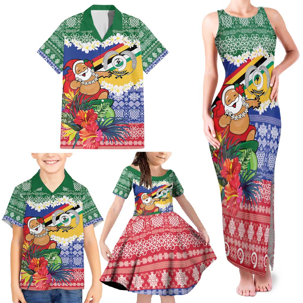 Personalised Torba Joyeux Noel Family Matching Tank Maxi Dress and Hawaiian Shirt Proud To Be a Ni-Van Sand Drawing Art LT9 - Polynesian Pride