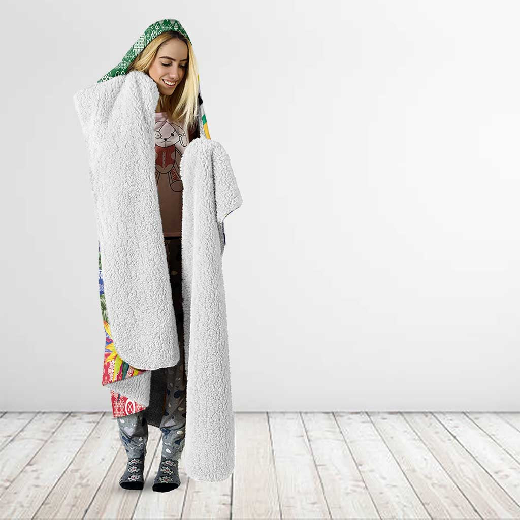 Personalised Torba Joyeux Noel Hooded Blanket Proud To Be a Ni-Van Sand Drawing Art - Polynesian Pride
