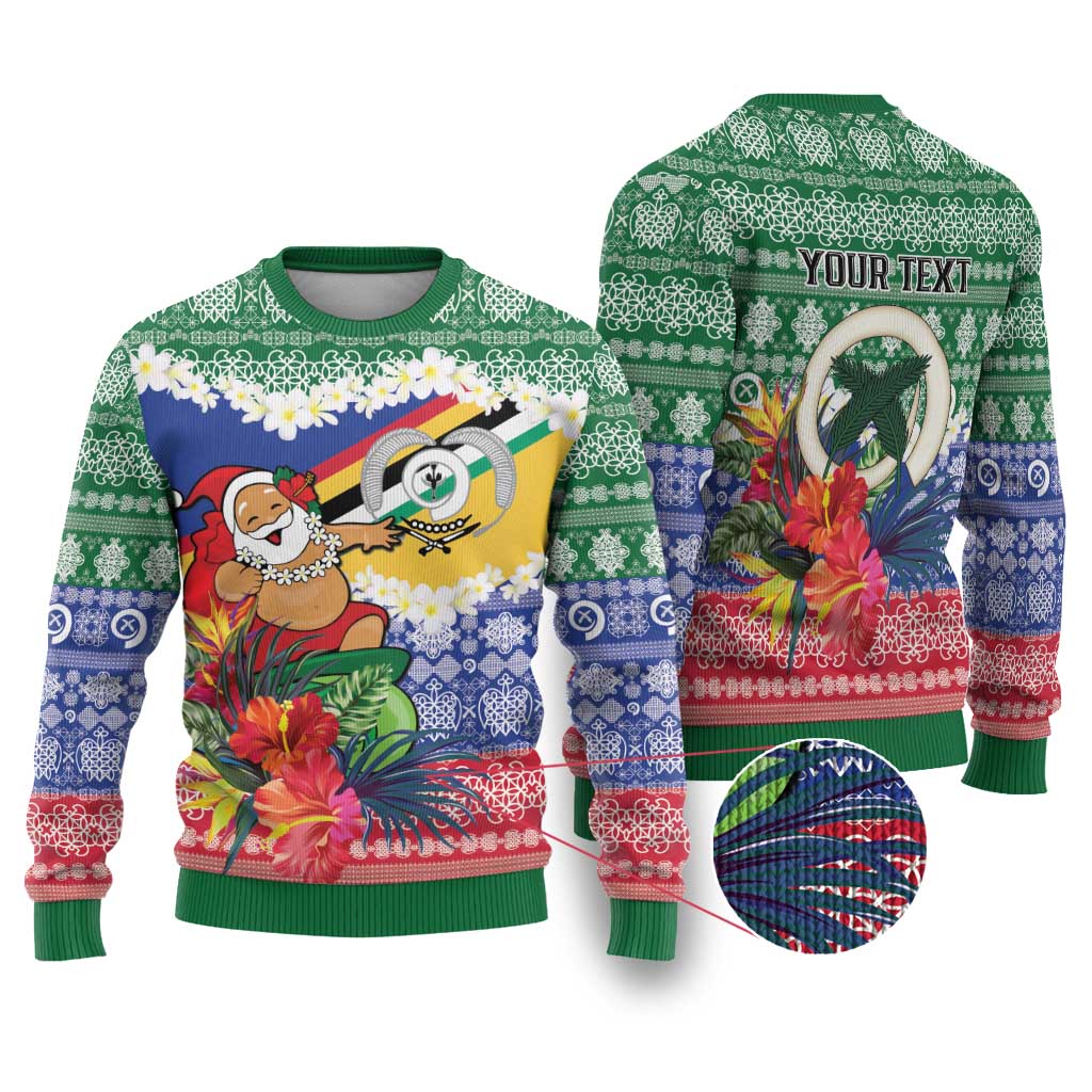Personalised Torba Joyeux Noel Ugly Christmas Sweater Proud To Be a Ni-Van Sand Drawing Art - Polynesian Pride